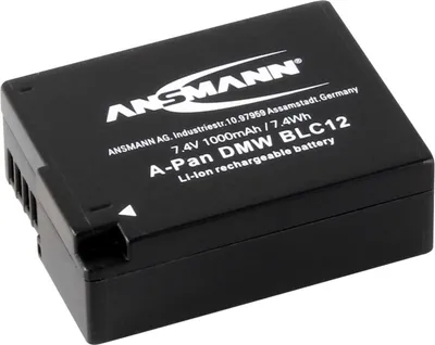 Obrázek produktu pro ANSMANN A-Pan DMW-BLC12 - Baterie - Li-Ion - 1000 mAh - pro Panasonic Lumix DMC-FZ200, FZ62; Lumix G DMC-G5, G5H, G5K, G5KPP, G5W, G5WX, G5X, GH2EG-K