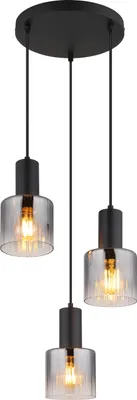 Produktbild von NOWA Hängeleuchte Metall schwarz matt, 3x E27
