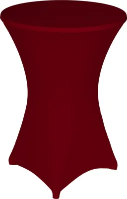 Produktbild von TexDeko 2er-Set Stretch Stehtischhusse für Bistrotisch Ø 80-85 cm Bordeaux | strapazierfähig verstärkte Fußtaschen bügelfrei waschbar