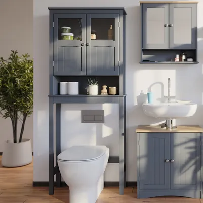 Obrázek produktu pro Toaletní skříňka Vicco Bianco Šedá 69 x 171 cm, Model 54452