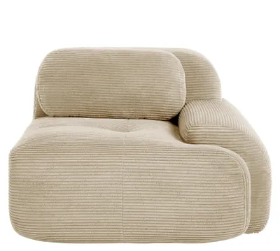 Produktbild von Modulares Ecksofa, Premium Cordstock-Stoff, Montagefreies Design, Stil D - Beige