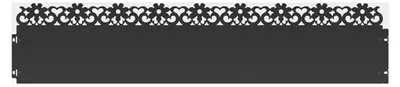Produktbild von Metallrasenkante Schwarz Stahl 103x0,05x22cm Gartenbegrenzung