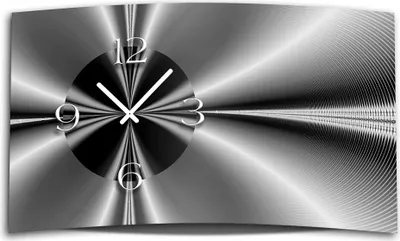 Produktbild von Digital Designer Art abstrakt sw Designer Wanduhr modernes Wanduhren Design leise kein ticken DIXTIME 3DS-0349