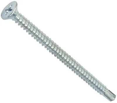 Selbstbohrende Schrauben Flachkopf 4,8x80mm, 100 Stück, verzinkt