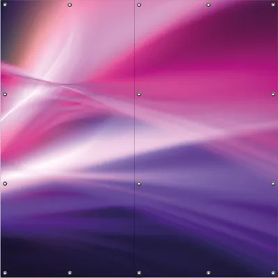 Produktbild von Wallario Outdoor-Poster für Garten oder Balkon, Motiv Abstrakte Formen und Linien in pink lila, in ca. 180 x 180 cm