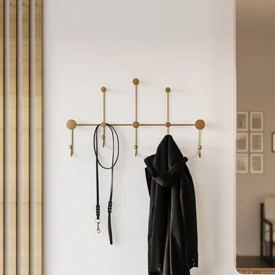 Produktbild von Wallity, Iyon-A, Wandhaken aus Metall, Gold, 100 % METALL, 80 x 45 x 10 cm