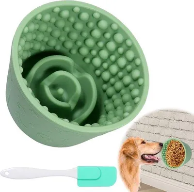 Produktbild von Famanu Anti-Schlucknapf für große und kleine Hunde - Silikon - mit Antirutsch-Saugnapf - langsame Futteraufnahme