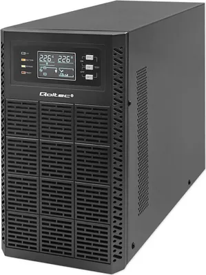 Produktbild von Qoltec UPS 3kVA, 3000W, PF 1.0 LCD, EPO, USB, On line