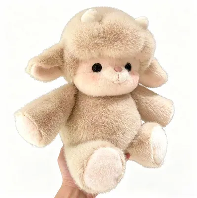 Produktbild von Schaf Kuscheltier 40 cm Weiches Plüschtier Kuschelkissen Khaki