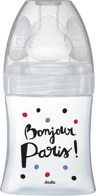 Image de Biberon Anti-Coliques Verre Dodie Sensation+, 150ml, +0m, Tétine Plate, Anti-Fuite, Fabrication UE