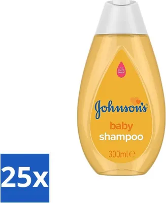 Imagen del producto de Champú para bebés Johnson's - Suave para los ojos - 300 ml - Paquete económico - 25 unidades