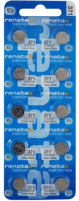 Produktbild von Renata 371 Knopfzellen für Armbanduhren, 10 Stück