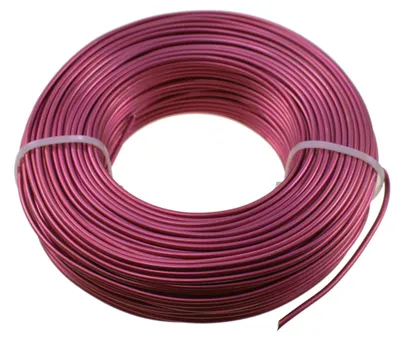 Produktbild von 60m Aluminiumdraht Ø 2mm Aludraht Basteldraht Dekodraht Schmuckdraht flamingo