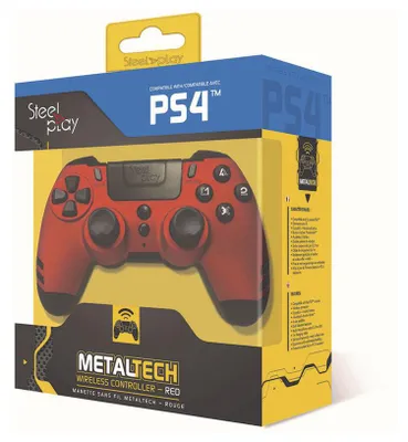 Produktbild von Drahtlose Controller Ps4 Steelplay Rot
