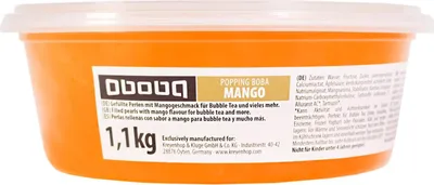 Produktbild von Oboba Popping Boba MANGO Geschmack 1,1kg