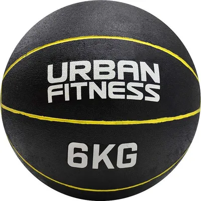 Zdjęcie produktu dla Piłka lekarska Urban Fitness żółta 6 kg - Trening siłowy z piłką fitness