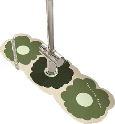 Produktbild von Wasserhahn-Pad, Wasseraufnahme, schnelltrocknend, feuchtigkeitsbeständig, rutschfest, Blumenmuster, Abtropfmatte für Spüle, Küchenzubehör