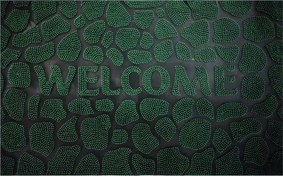 Obrázek produktu pro Pronett XJ5673 Venkovní gumová rohožka 40 x 60 cm, černozelená
