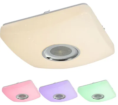 Produktbild von RGB LED-Deckenleuchte, Fernbedienung, Lautsprecher, Dimmer
