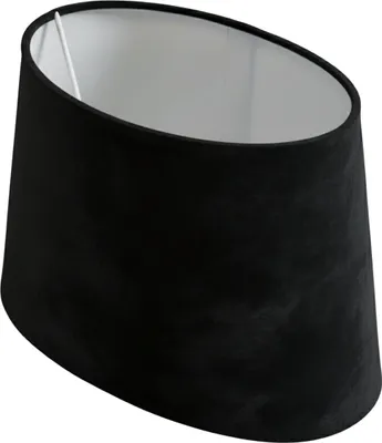Produktbild von Lampenschirm Samtoptik | Schwarz | Oval | H17 x B19 X L 26 | Polyester