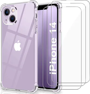 Produktbild von Hüllenset für Apple iPhone 14 transparent + 3x Panzerglas A2882 A2649