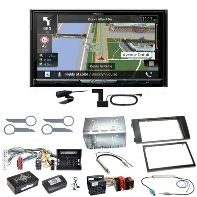 Produktbild von Pioneer AVIC-Z930DAB Navigation Bluetooth CD Einbauset für Audi A6 4B Facelift