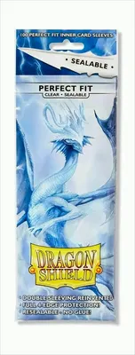Produktbild von Dragon Shield Standard Perfect Fit Verschließbare Hüllen - Klar (100 Hüllen)