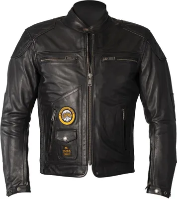 Produktbild von Helstons Tracker Motorrad Lederjacke, schwarz, 2XL