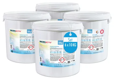 Produktbild von 6x 10 kg Microactiv® Waschpulver Vollwaschmittel