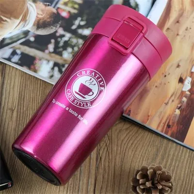 Produktbild von Thermos Kaffeebecher Doppelwandiger Edelstahlbecher Vakuumflasche Thermo Teebecher Reisethermosbecher Thermocup