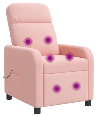 Produktbild von vidaXL Massage Relaxsessel Rosa Bouclé