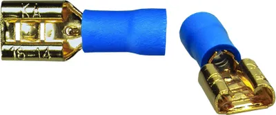 Produktbild von Sinuslive Flachstecker 6,3mm blau für Kabel 1,5mm² - 2,5mm² 10 Stück