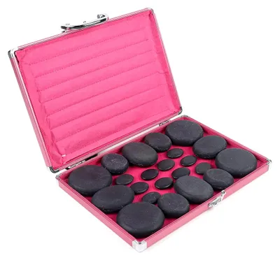 Produktbild von Hot Stone Massage Set mit 20 Steinen für professionelle Anwendungen