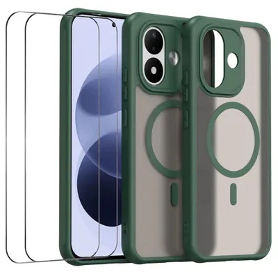 Obrázok produktu pre Puzdro MagSafe + 2 ochranné sklá pre Xiaomi Redmi Note 17 5G / 4G, ochrana fotoaparátu, zelená farba