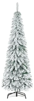 Immagine prodotto di Albero di Natale artificiale 180 cm albero di Natale artificiale con neve artificiale e base, 523 punte di rami per decorazioni festive