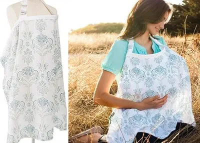 Obrázok produktu pre Milababy šatka na dojčenie s okienkom, bambusový poťah, prebaľovacia podložka vo vrecku
