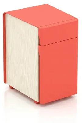 Immagine prodotto di Comodino moderno, colore rosso, in legno, per camera da letto o ufficio, stile elegante, mobile