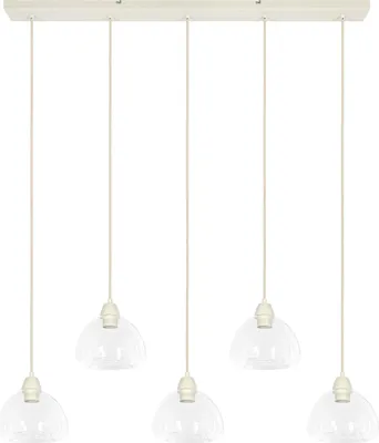 Produktbild von Light & Living - hängeleuchte - Bisho - beige - glas - große esstischlampe - E27 - 2982243
