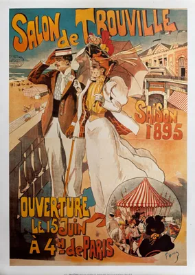 Zdjęcie produktu dla Salon w Trouville – LUNEL – plakat 50 x 70 cm