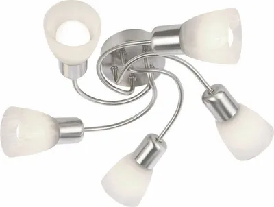 Zdjęcie produktu dla Lampa sufitowa Gordon nikiel 5xE14x40W metal wym:23x45x45cm IP20 Reality
