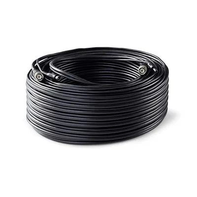 Produktbild von Nedis CCTV-Sicherheitskabel - BNC / DC - 50.0 m - Rund - PVC - Schwarz - Kartonverpackung