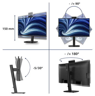 Produktbild von Philips 3000 series 24B2U3301H/00, 60,5 cm (23.8"), 1920 x 1080 Pixel, Full HD, LCD, 4 ms, Schwarz
