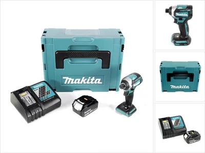 Produktbild von Makita DTD 154 RF1J Akku Schlagschrauber 18V 1/4" 175 Nm Brushless + 1x Akku 3,0Ah + Ladegerät + Makpac