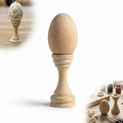 Immagine prodotto di SET IN LEGNO per DECOUPAGE uovo 6 cm + bicchiere 7,5 cm IN FAGIATO