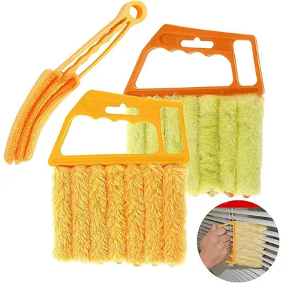 Produktbild von Fenster Lamellen Reiniger 7 Finger Staubwischer Set 3 Stück Mikrofaser Reinigung für Jalousien Klimaanlage schwer erreichbare Stellen