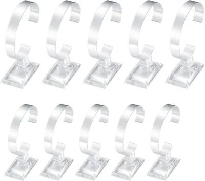 Produktbild von 10er-Pack Uhrenhalter, transparenter Armbandständer, transparenter Schmuckständer, Ausstellungsständer für Laden oder Zuhause