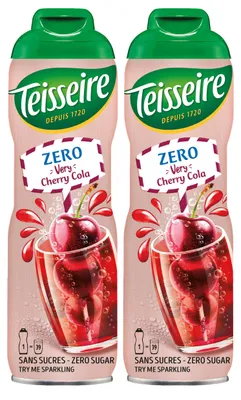Produktbild von Teisseire Sirup Zero Very Kirsch Cola 600ml für Cocktails (2er Pack)