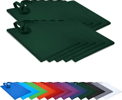 Produktbild von 10er PACK Baumwolltaschen 38x42cm Stofftaschen Tragetaschen Beutel Einkaufstaschen Stoffbeutel Taschen, in Farbe: Dunkelgrün