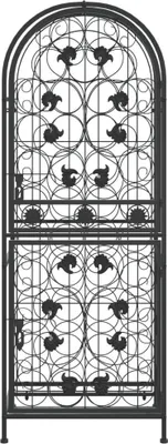Produktbild von (Design 2026) Weinregal für 41 Flaschen Schwarz 45x36x120cm Schmiedeeisen - Weinregale HOMMIE 327872