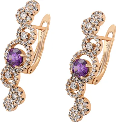 Image de Boucles d'oreilles Joella pour femmes - or, taille unique